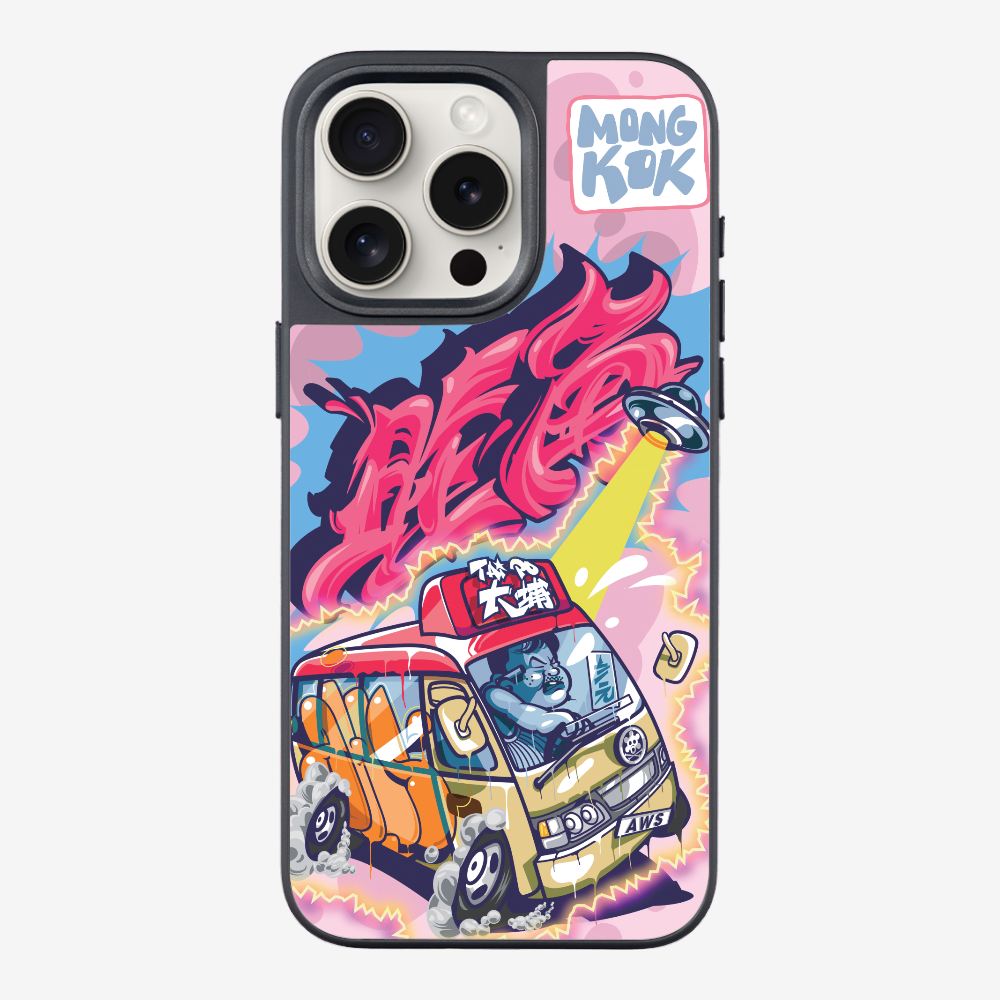 Red Minibus in Mong Kok Phone Case