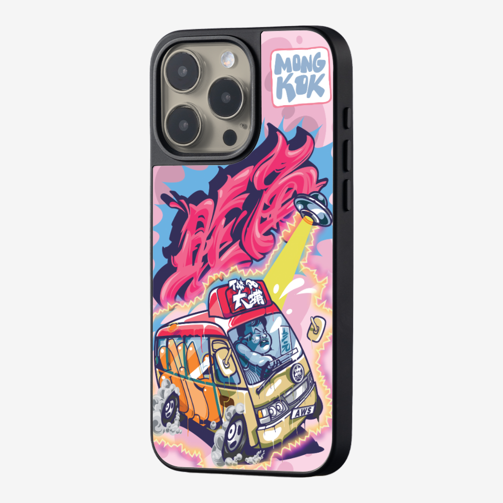 Red Minibus in Mong Kok Phone Case