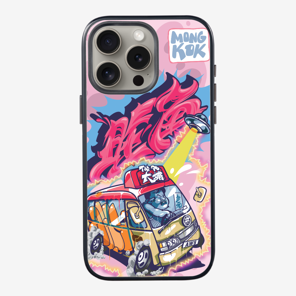 Red Minibus in Mong Kok Phone Case