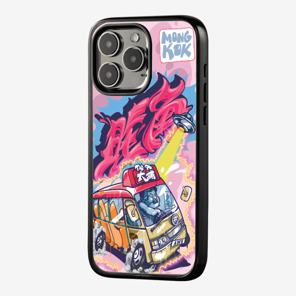 Red Minibus in Mong Kok Phone Case