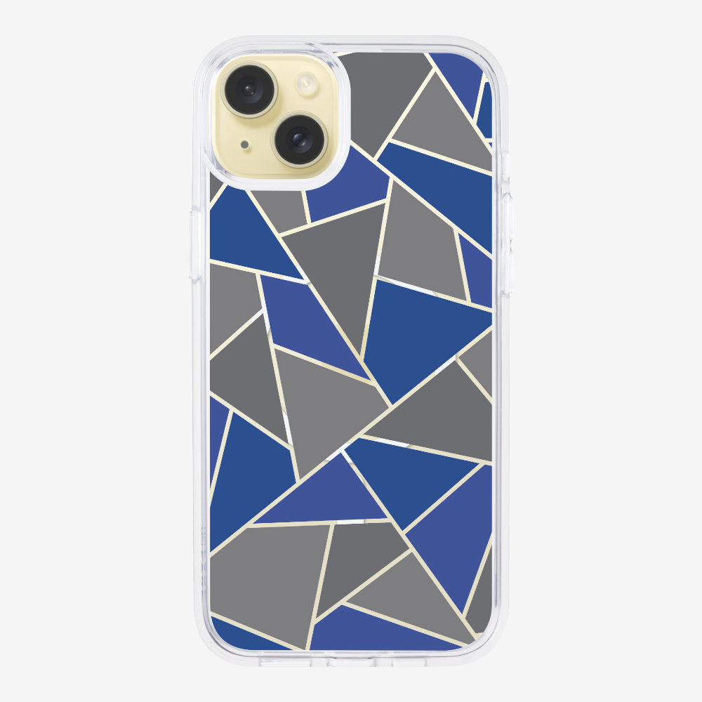 Blue & Grey Polygon Phone Case