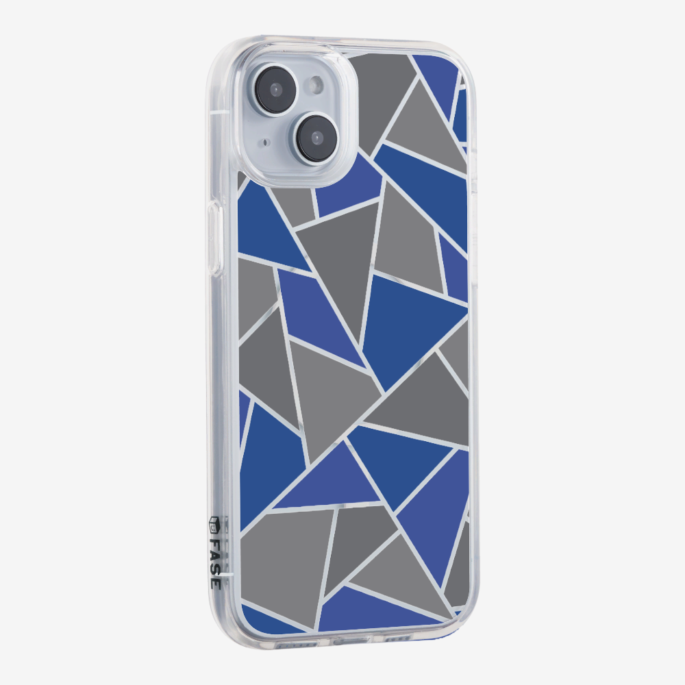 Blue & Grey Polygon Phone Case