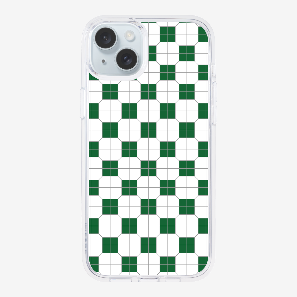 White-green Mosaic Tile Phone Case