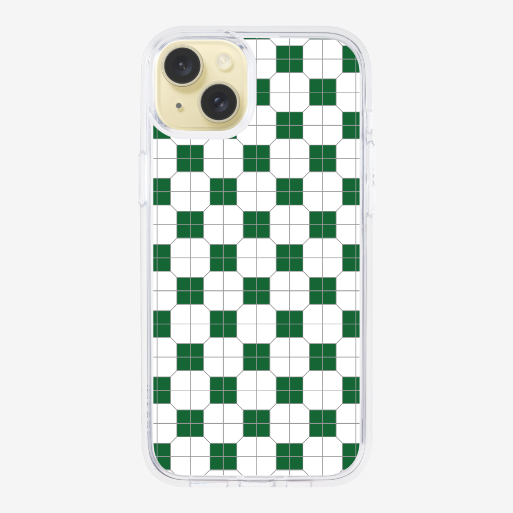 White-green Mosaic Tile Phone Case