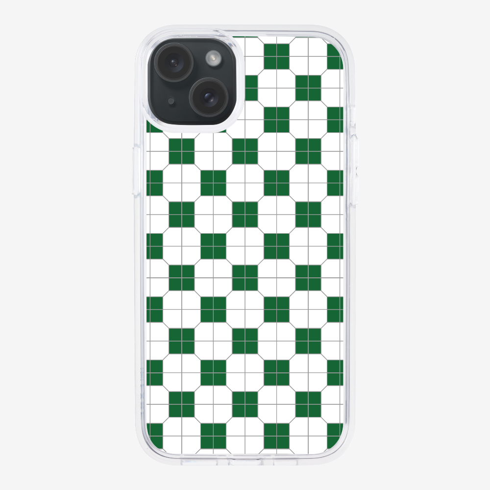 White-green Mosaic Tile Phone Case