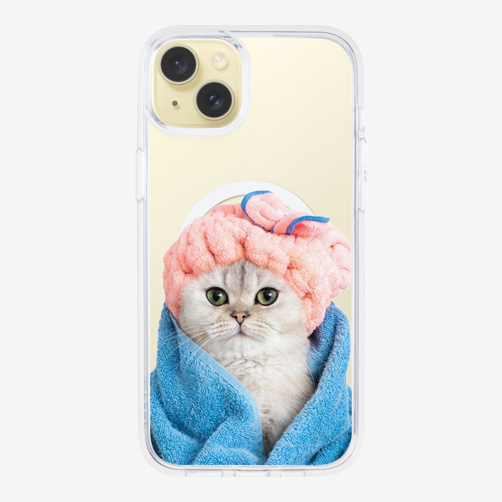 Cute White Kitten (Transparent) Phone Case