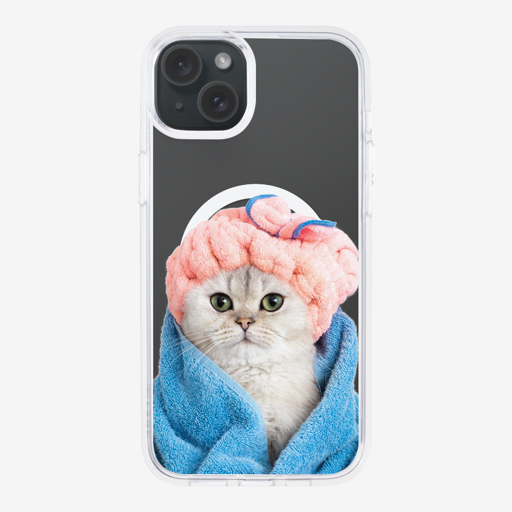 Cute White Kitten (Transparent) Phone Case