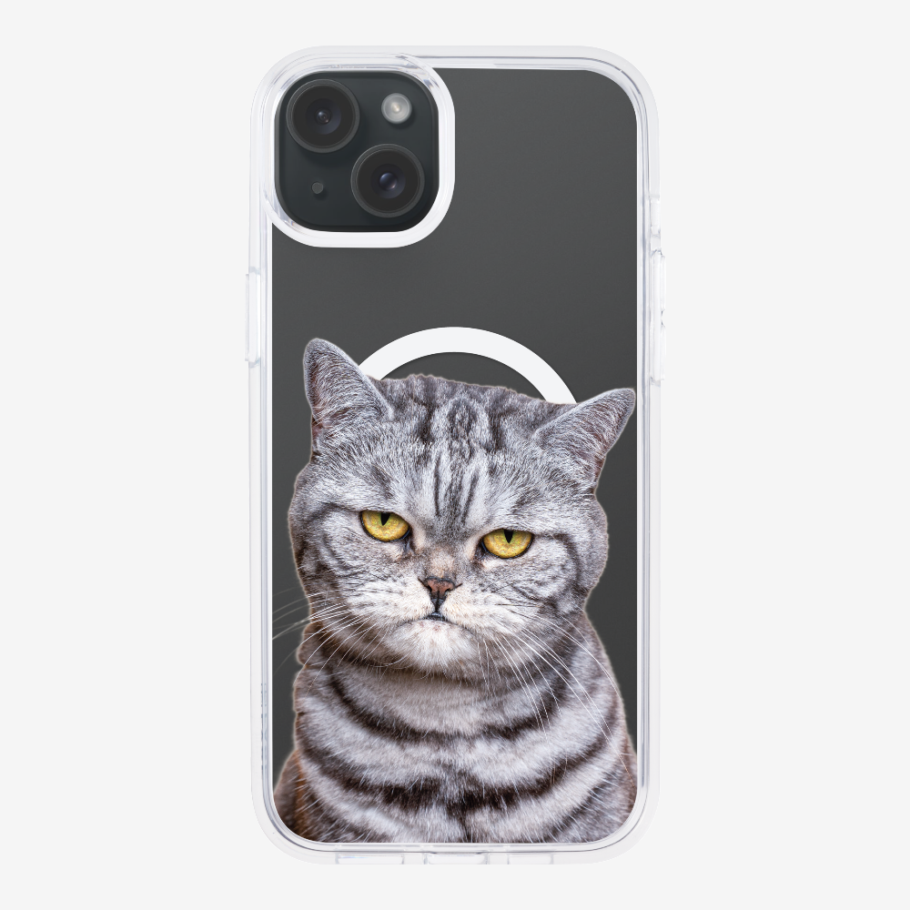 Silver Tabby (Transparent) Phone Case