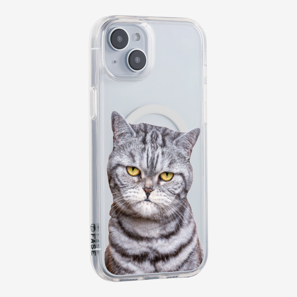 Silver Tabby (Transparent) Phone Case