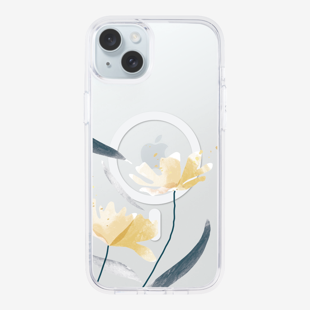 Golden Spring Floral (Transparent) Phone Case