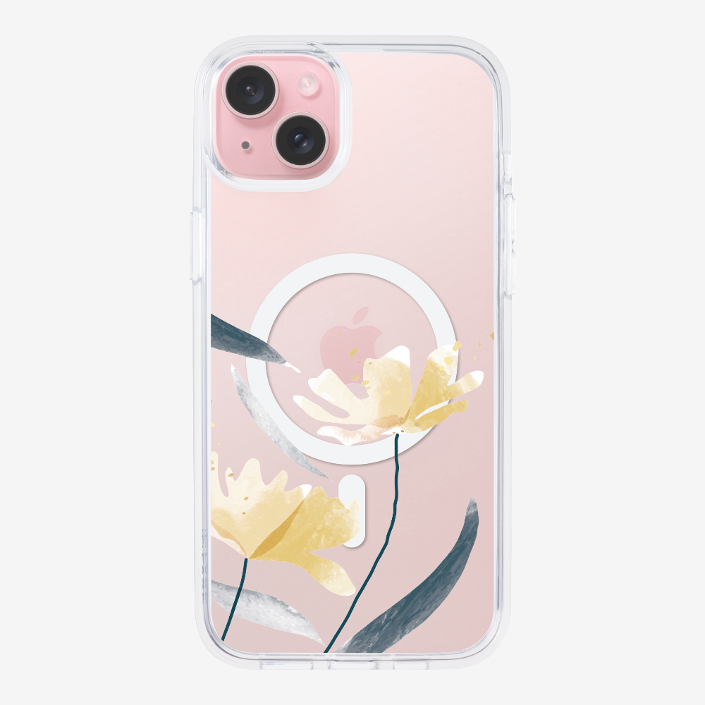 Golden Spring Floral (Transparent) Phone Case