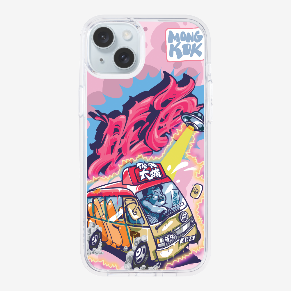 Red Minibus in Mong Kok Phone Case