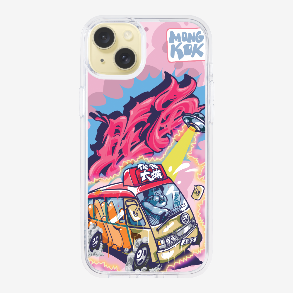 Red Minibus in Mong Kok Phone Case