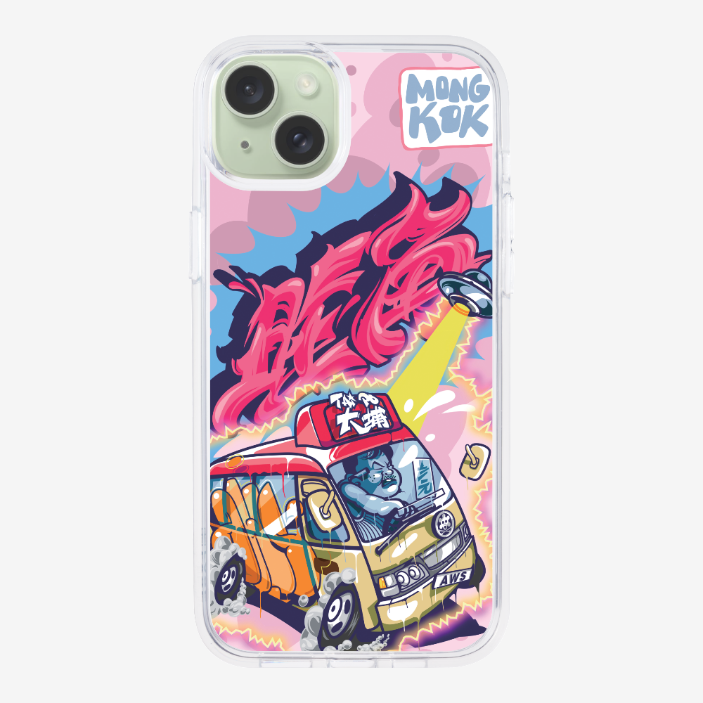 Red Minibus in Mong Kok Phone Case