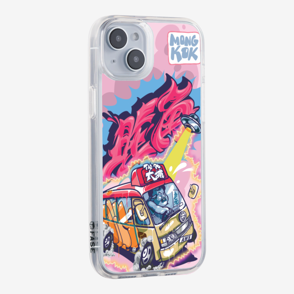 Red Minibus in Mong Kok Phone Case