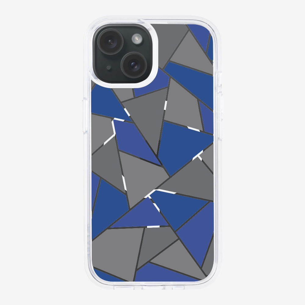 Blue & Grey Polygon Phone Case