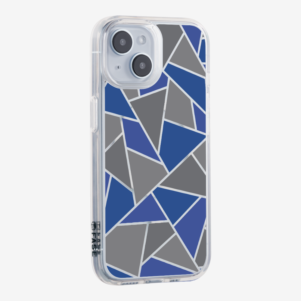 Blue & Grey Polygon Phone Case