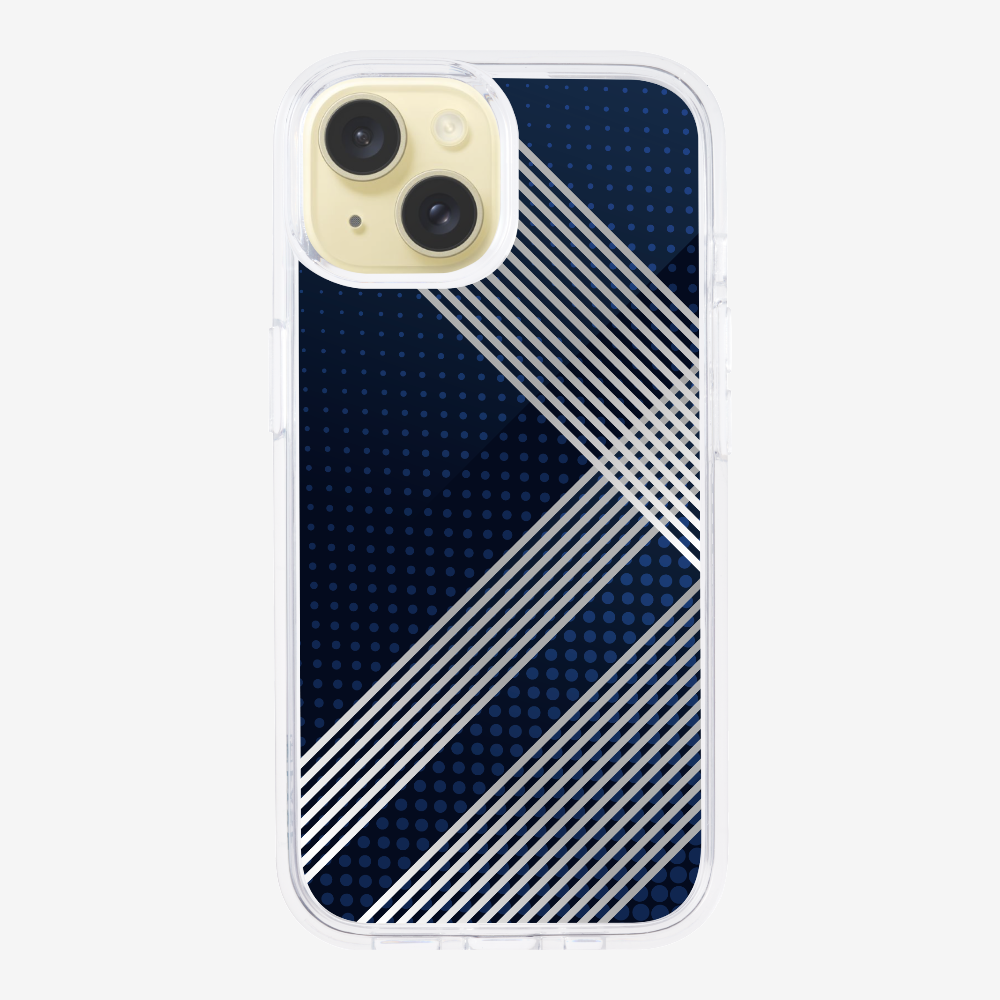 White Stripes Diagonal Phone Case