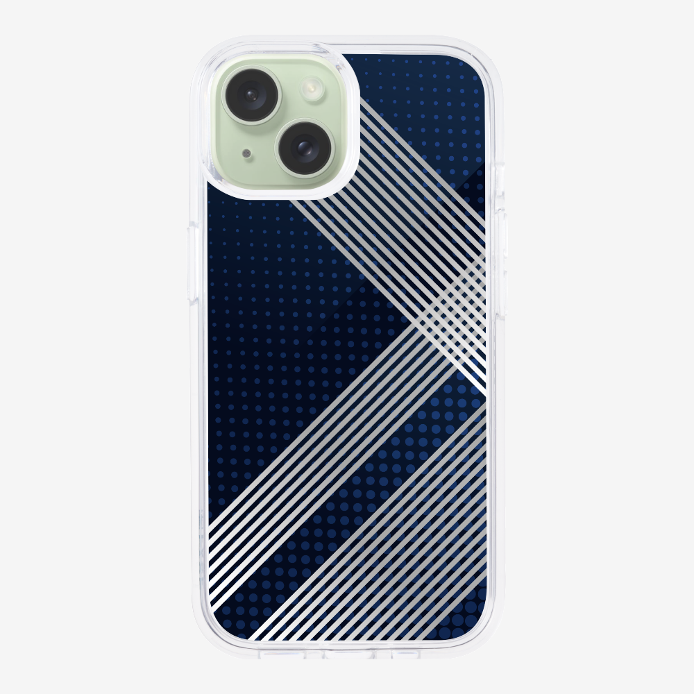 White Stripes Diagonal Phone Case