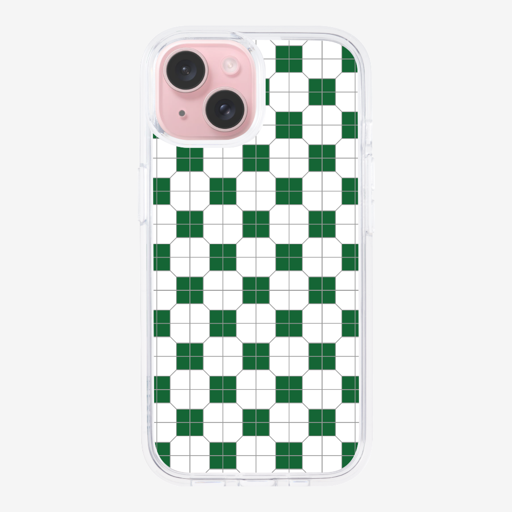 White-green Mosaic Tile Phone Case