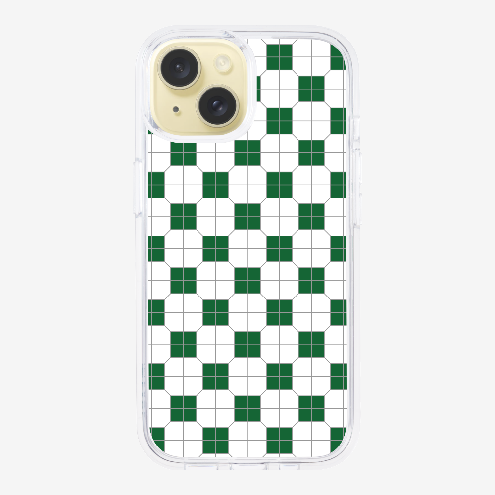 White-green Mosaic Tile Phone Case