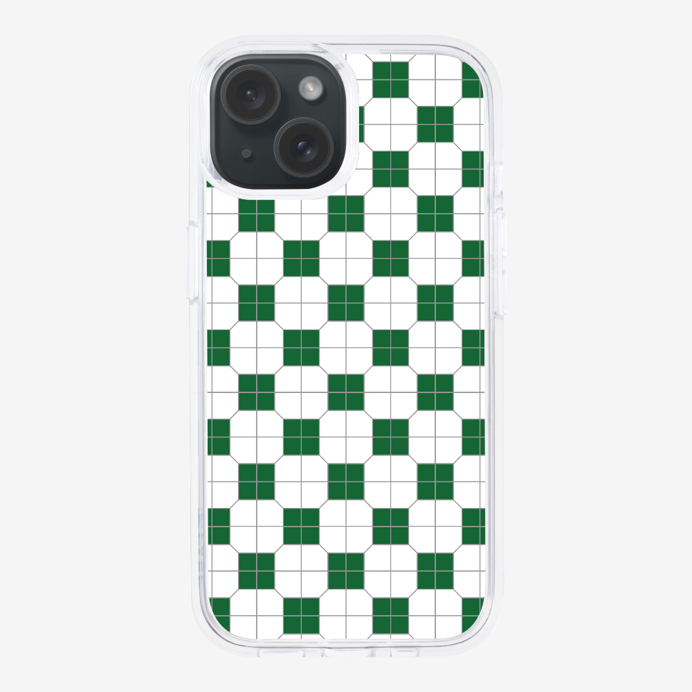 White-green Mosaic Tile Phone Case