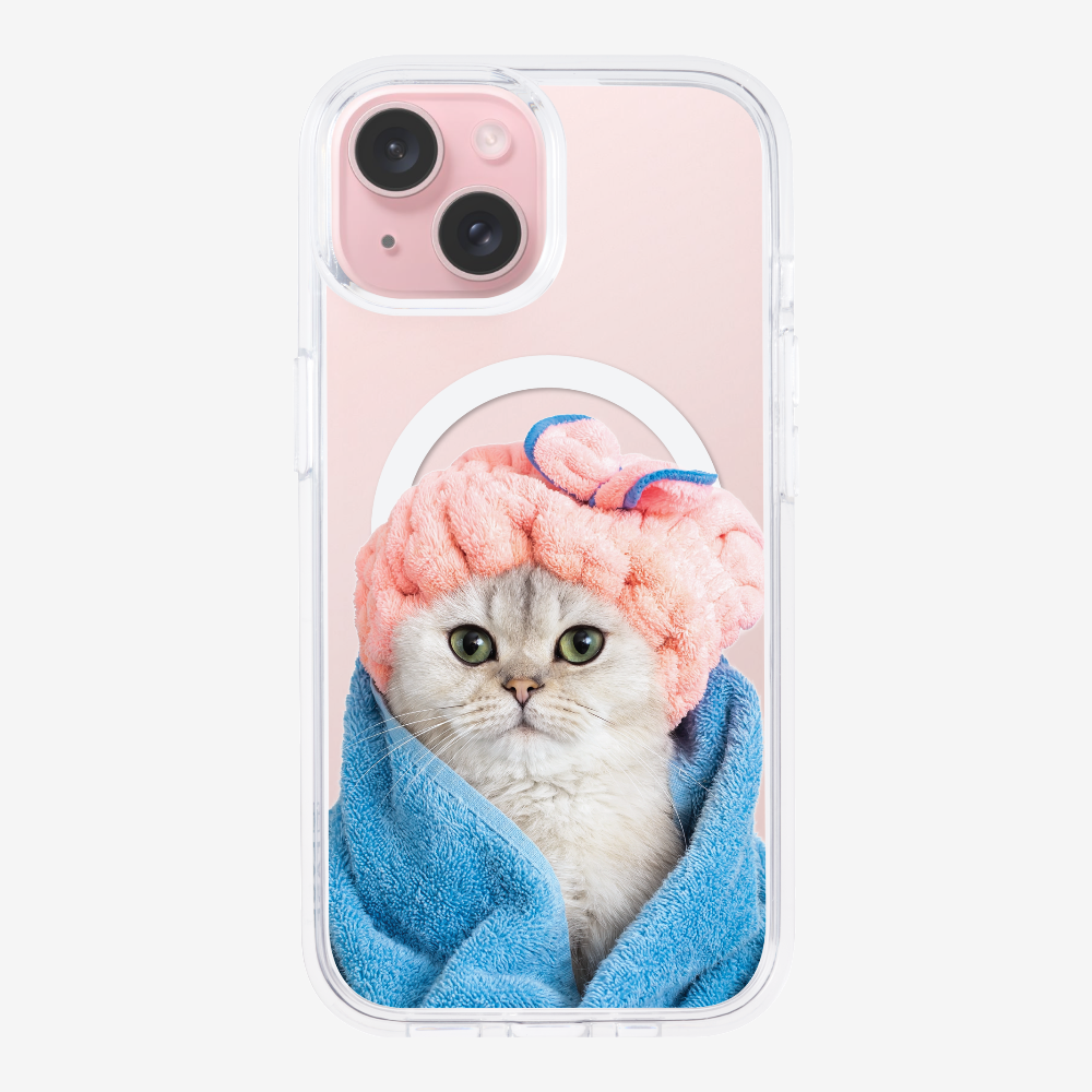 Cute White Kitten (Transparent) Phone Case