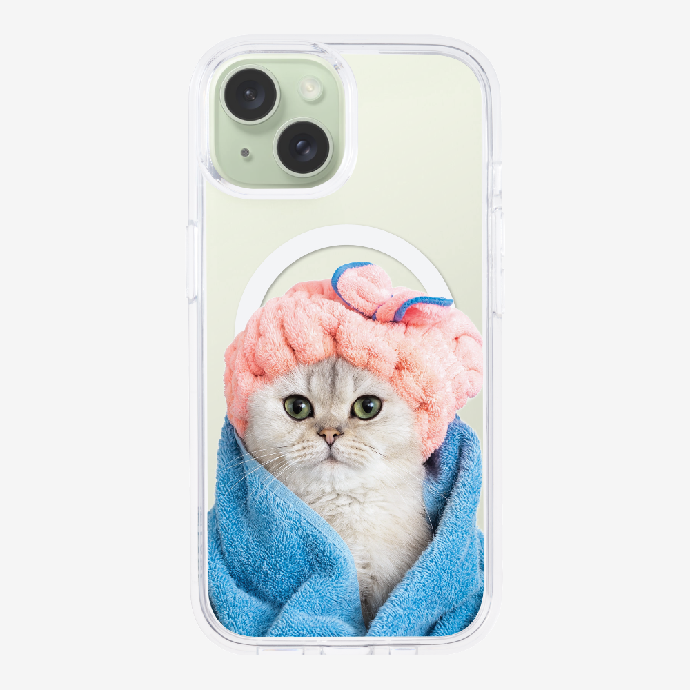 Cute White Kitten (Transparent) Phone Case