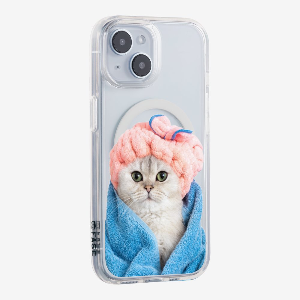 Cute White Kitten (Transparent) Phone Case