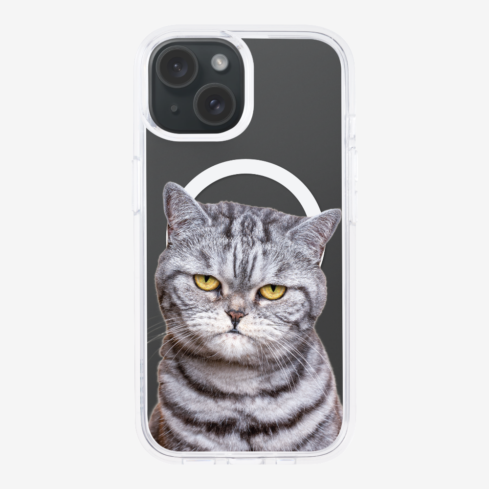 Silver Tabby (Transparent) Phone Case