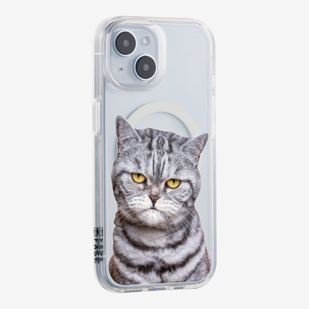 Silver Tabby (Transparent) Phone Case