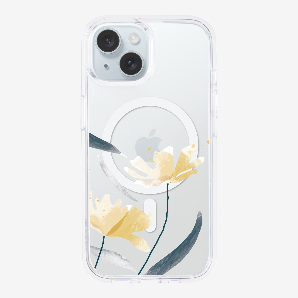 Golden Spring Floral (Transparent) Phone Case