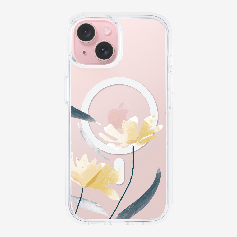 Golden Spring Floral (Transparent) Phone Case