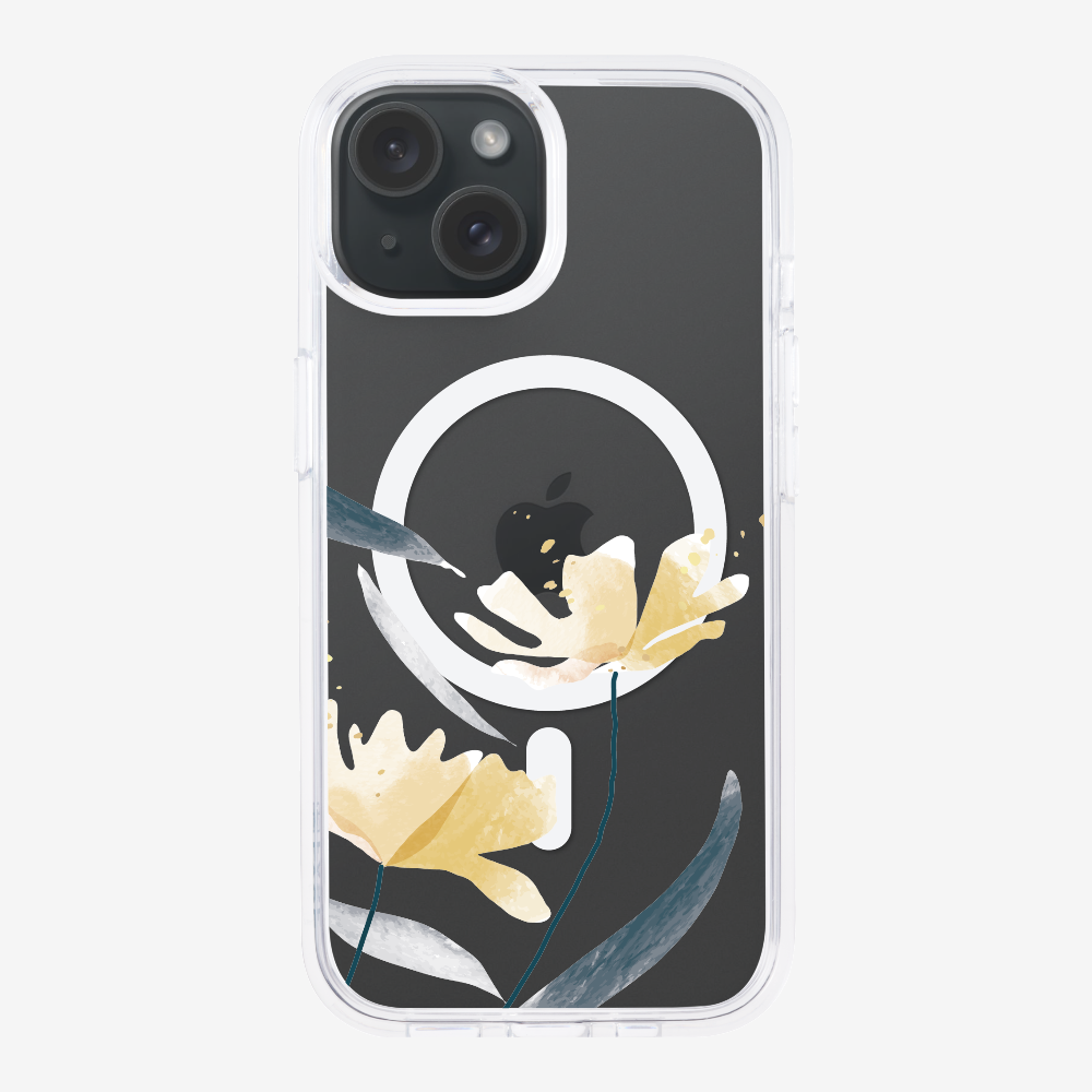 Golden Spring Floral (Transparent) Phone Case