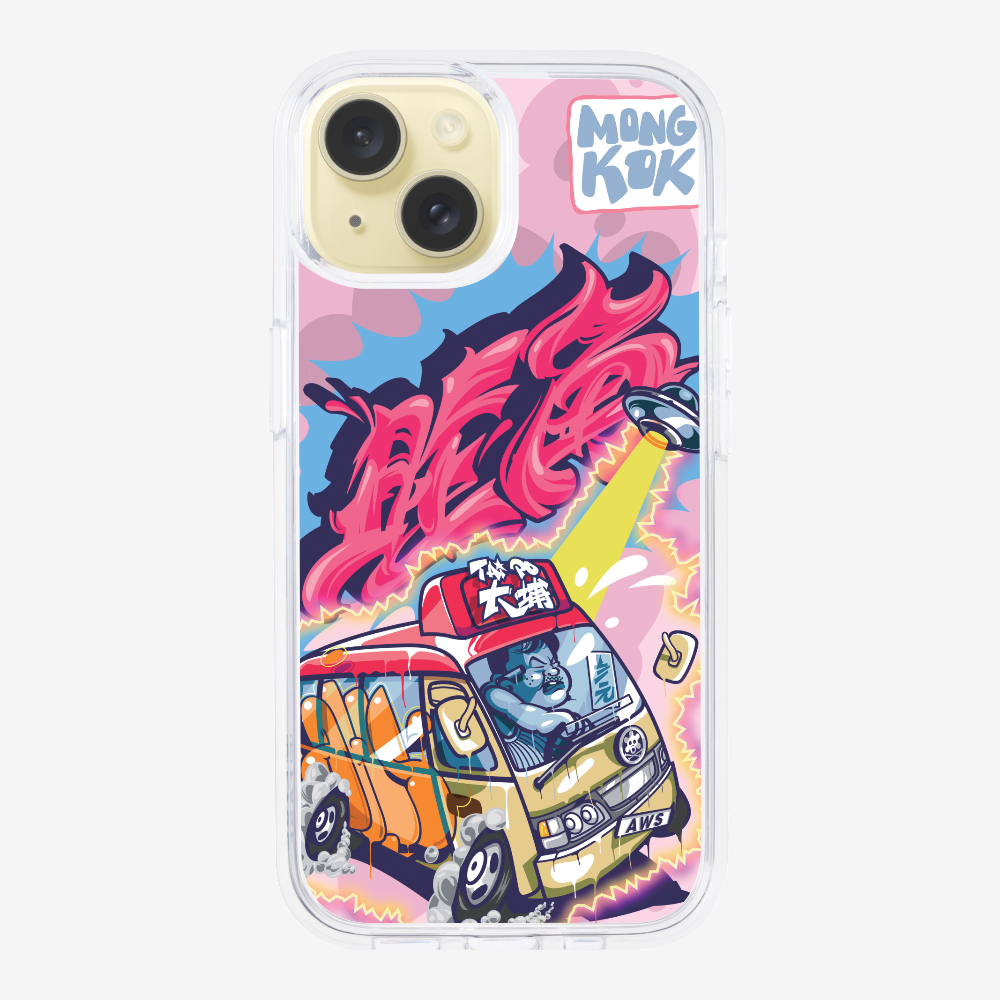 Red Minibus in Mong Kok Phone Case