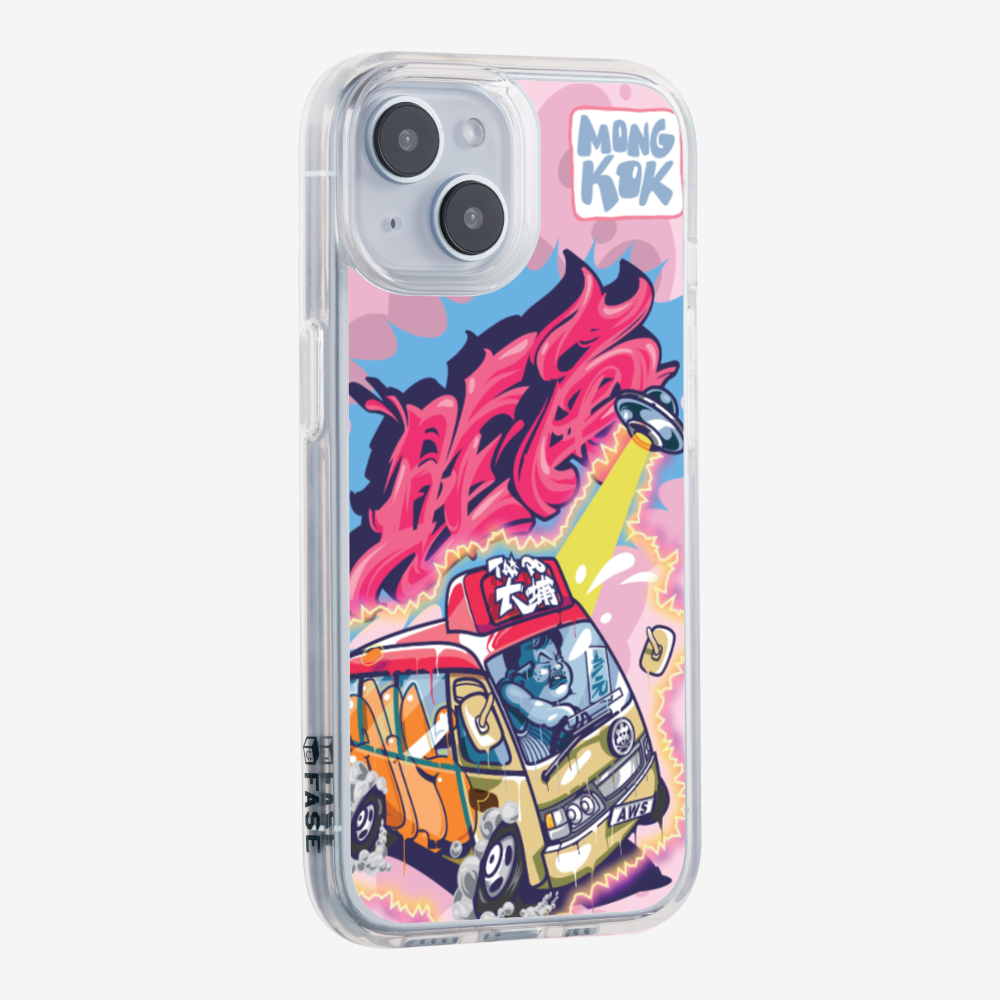 Red Minibus in Mong Kok Phone Case