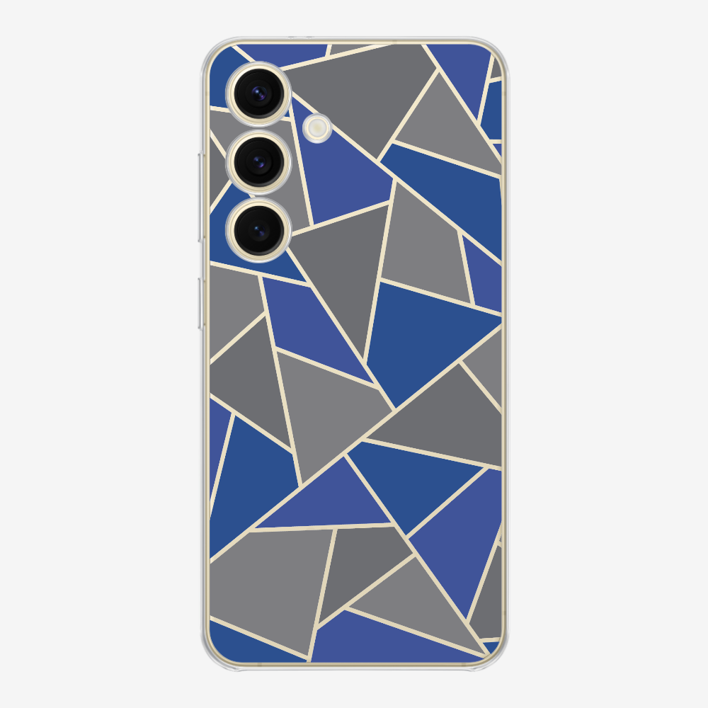 Blue & Grey Polygon Phone Case