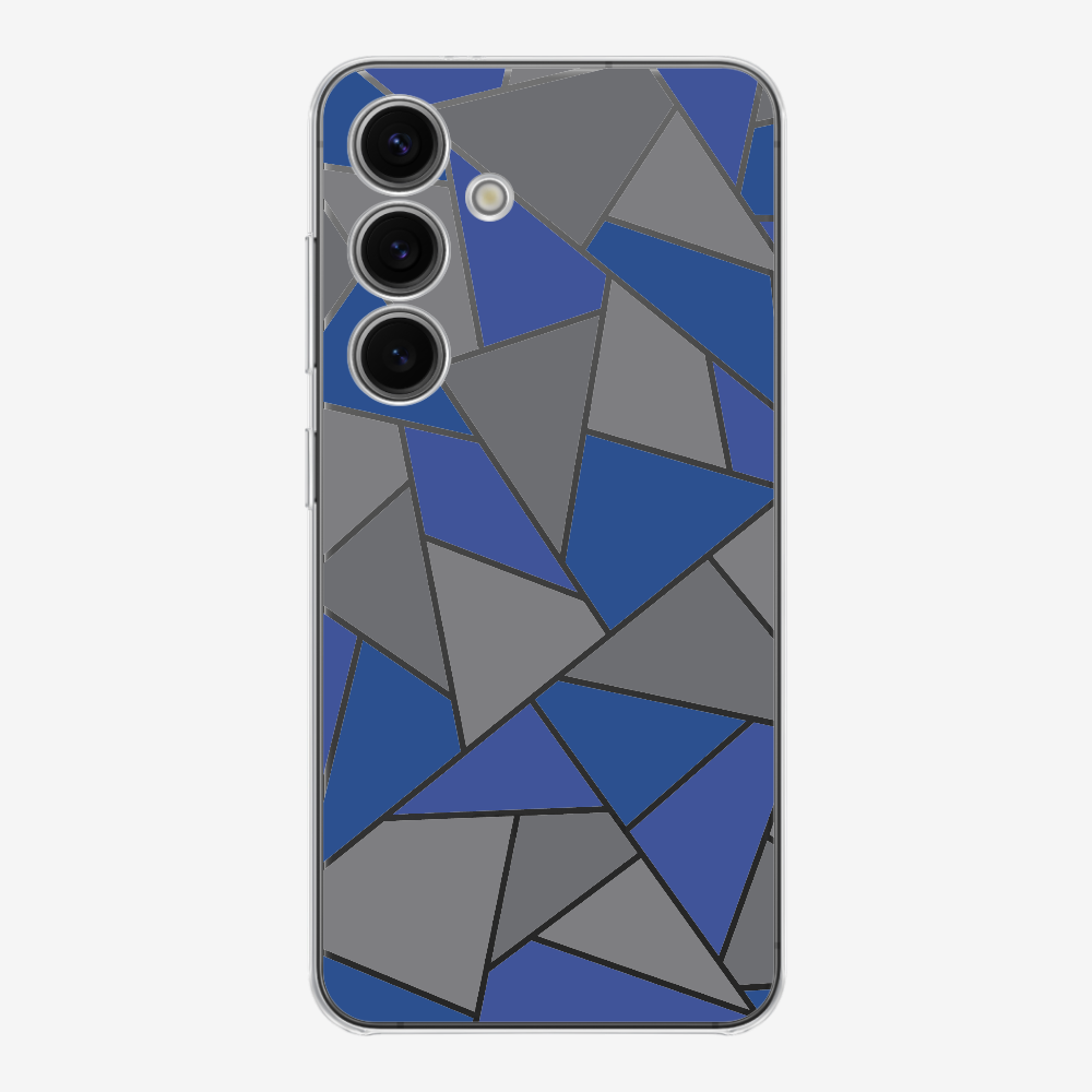 Blue & Grey Polygon Phone Case