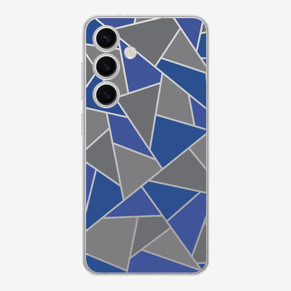 Blue & Grey Polygon Phone Case