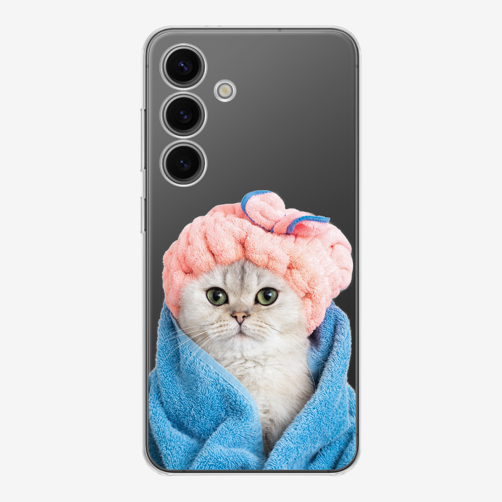 Cute White Kitten (Transparent) Phone Case