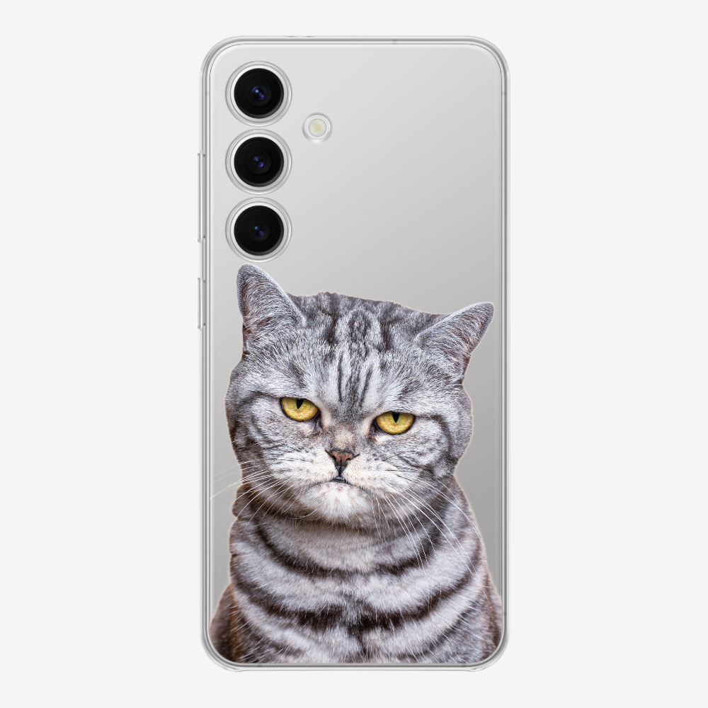 Silver Tabby (Transparent) Phone Case