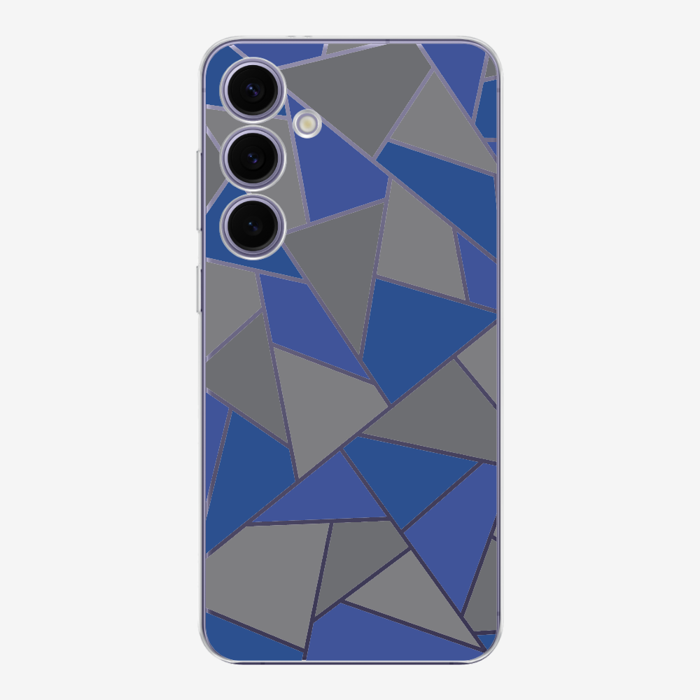 Blue & Grey Polygon Phone Case