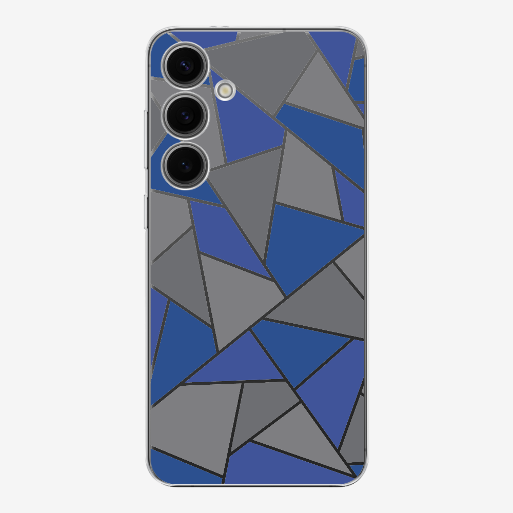 Blue & Grey Polygon Phone Case