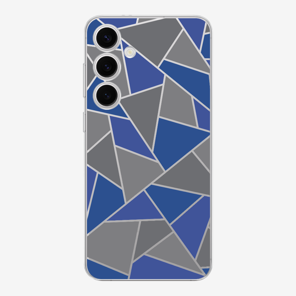 Blue & Grey Polygon Phone Case