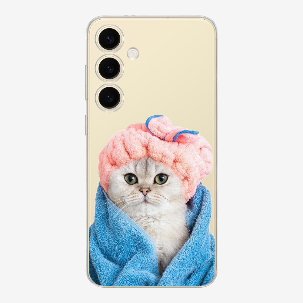 Cute White Kitten (Transparent) Phone Case