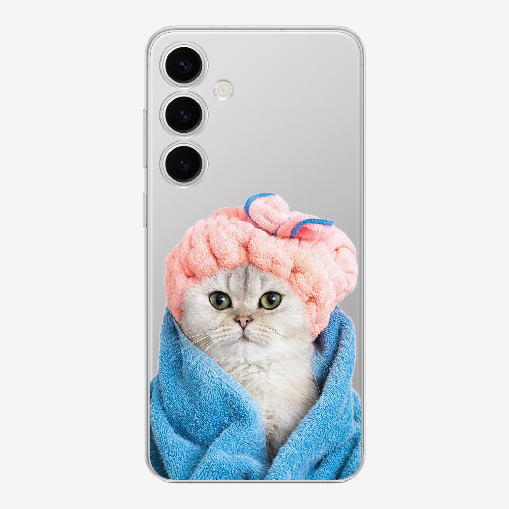 Cute White Kitten (Transparent) Phone Case