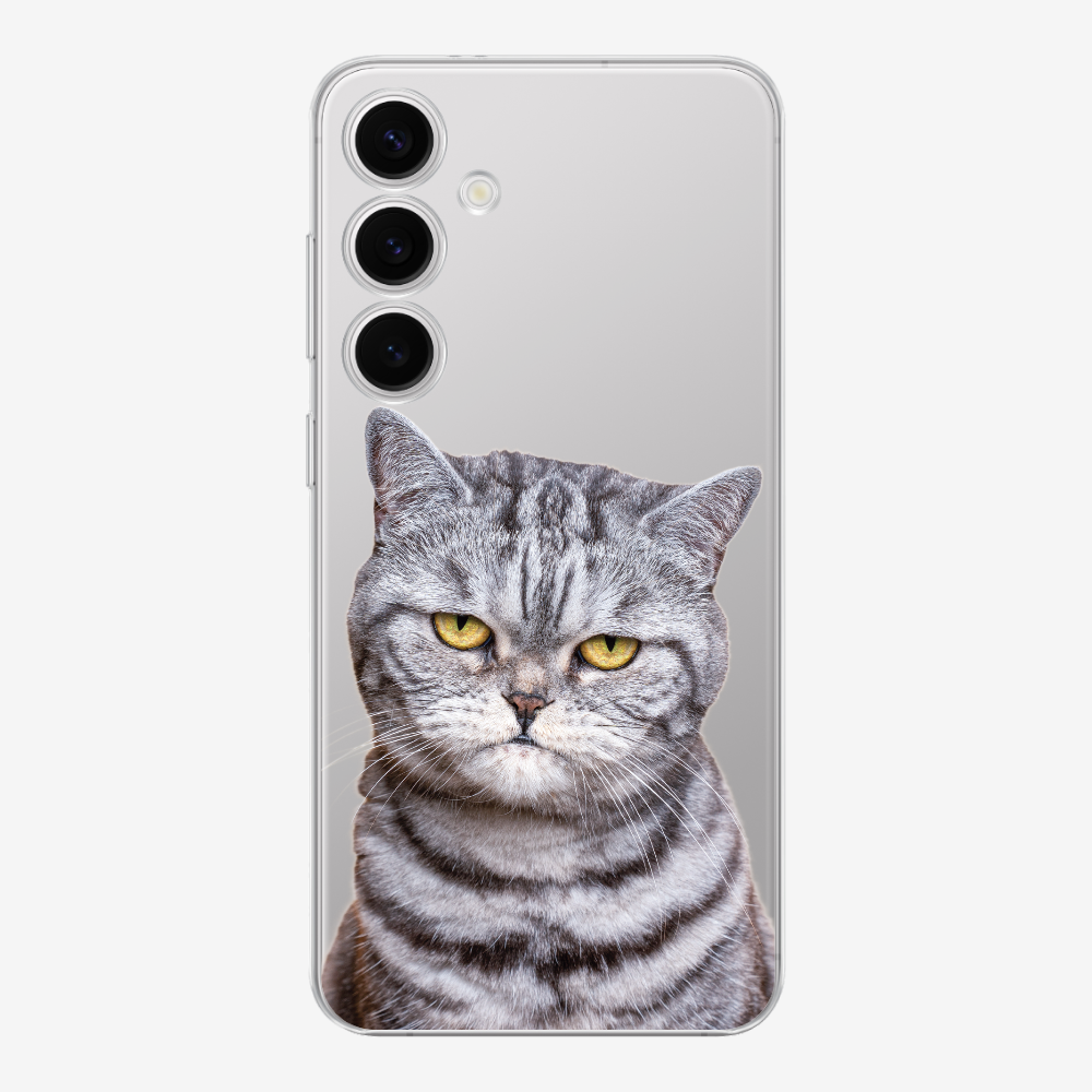 Silver Tabby (Transparent) Phone Case