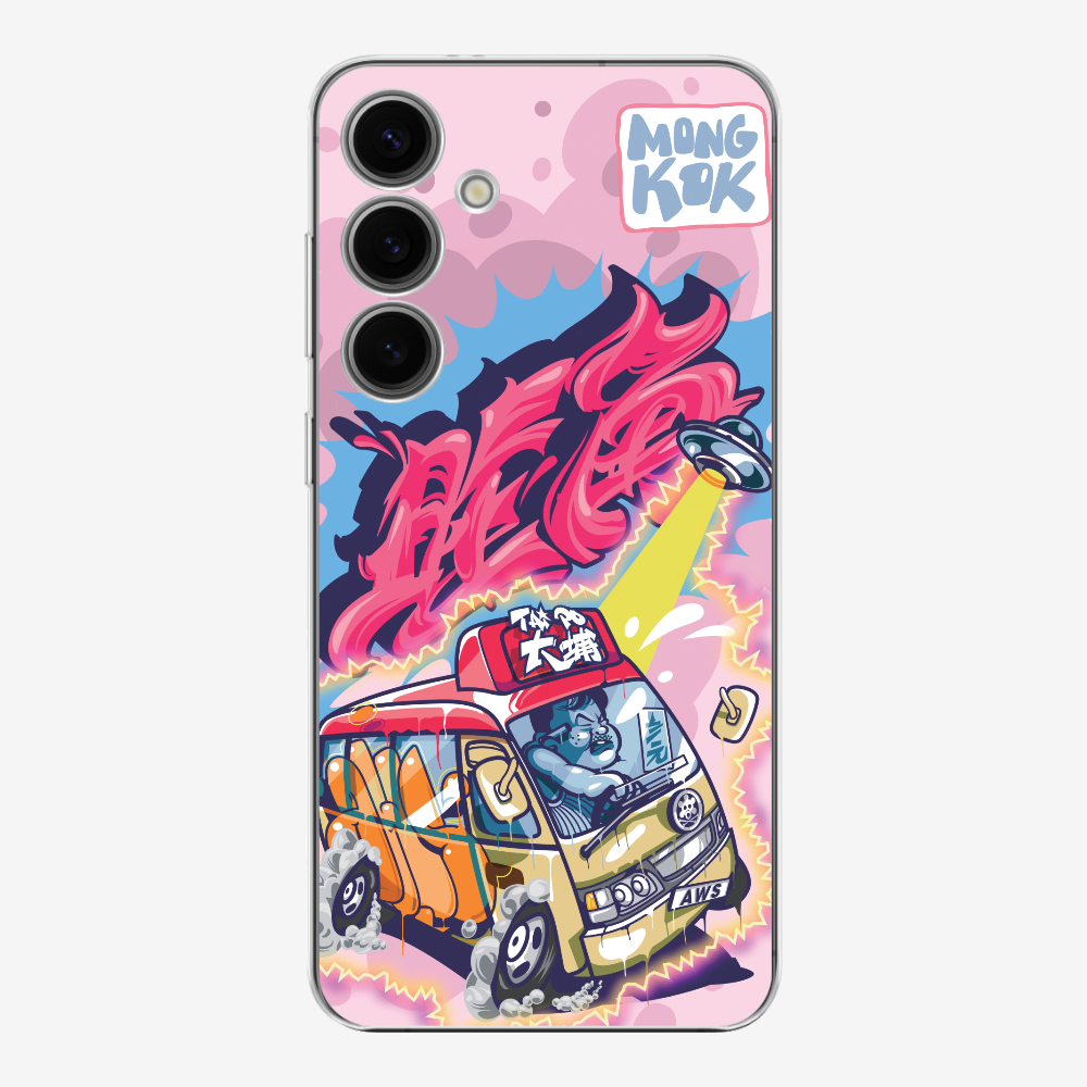 Red Minibus in Mong Kok Phone Case