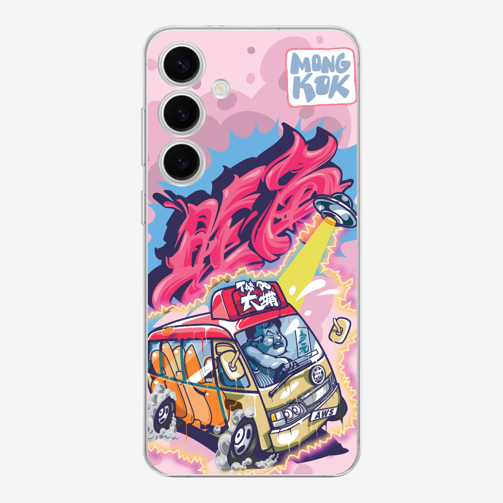 Red Minibus in Mong Kok Phone Case