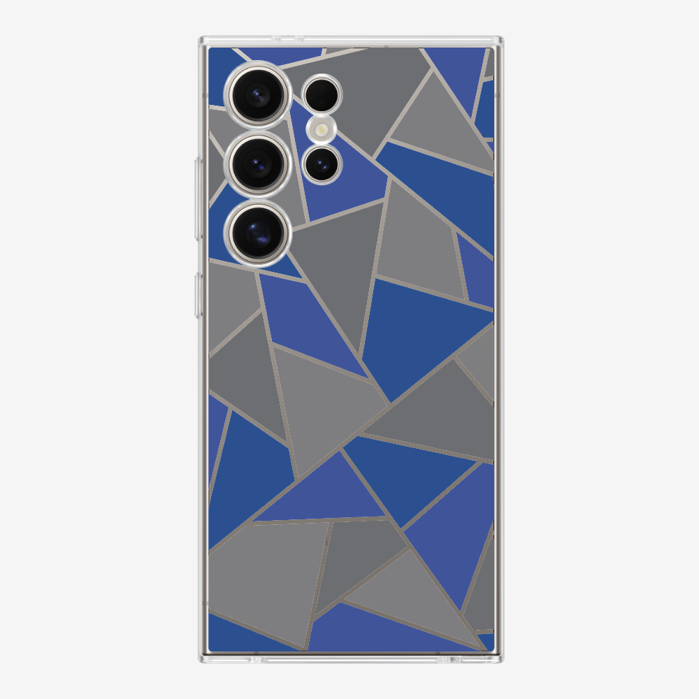 Blue & Grey Polygon Phone Case